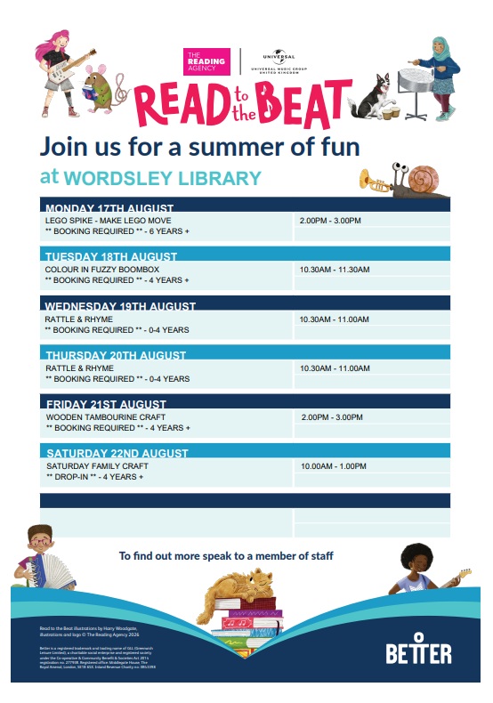 Wordsley Library - Summer Reading Challenge 17-22 August 2026